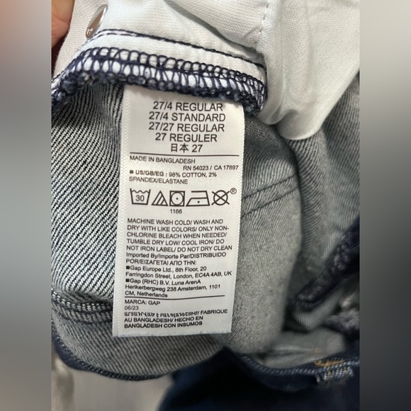 GAP Vintage Mid Rise Blue Slim Fit Jeans Cropped Short 26” Inseam Size 4 - Picture 5 of 10
